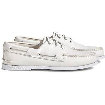 Sperry Cloud Authentic Original 3-eye Kožené Biele - Panske Mokasíny